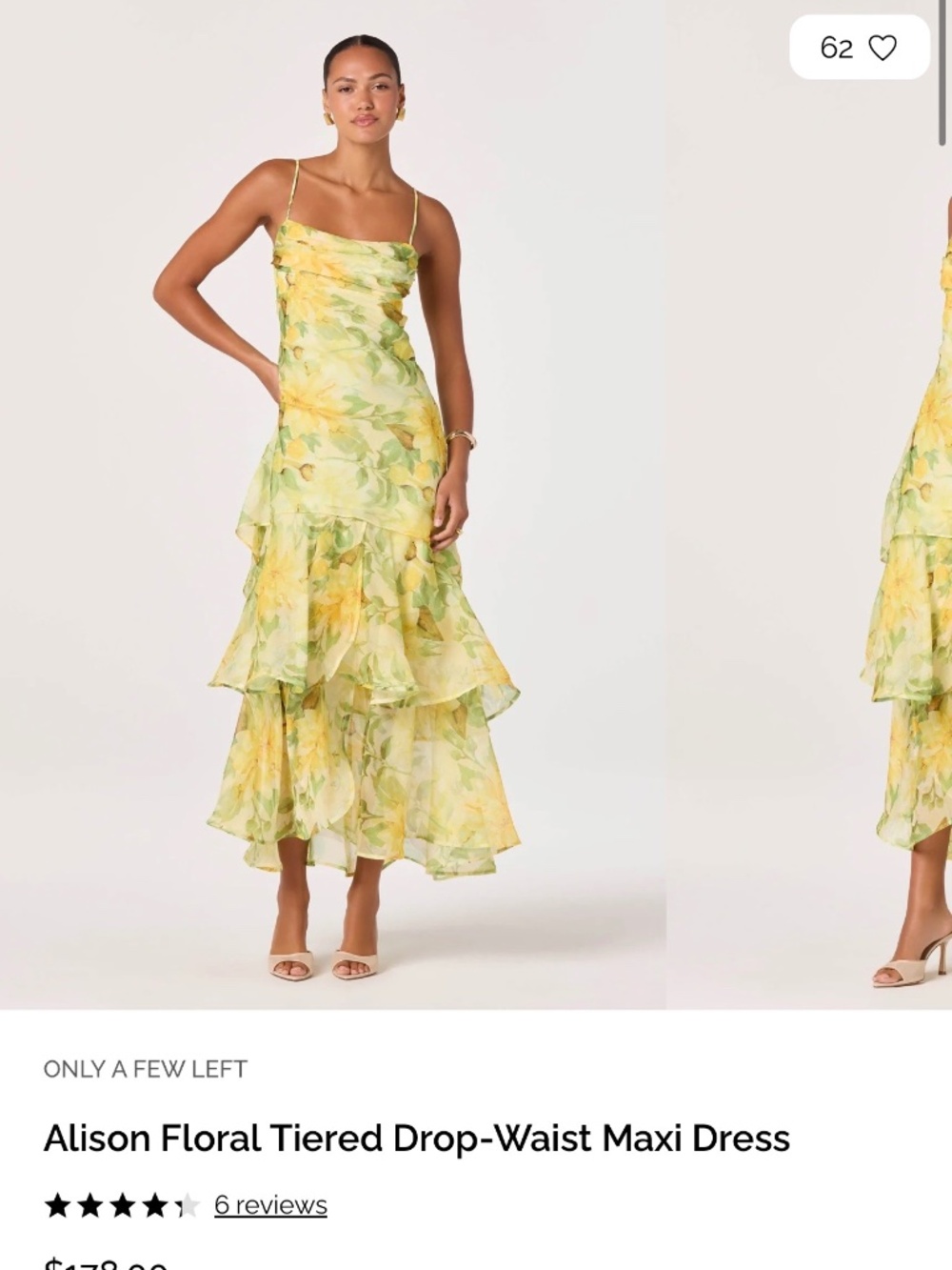Alison Floral Tiered Drop-Waist Maxi Dress